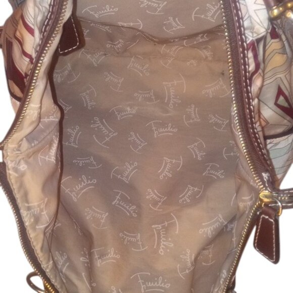 PucciGeometric designNylon exterior leather handlesGUC